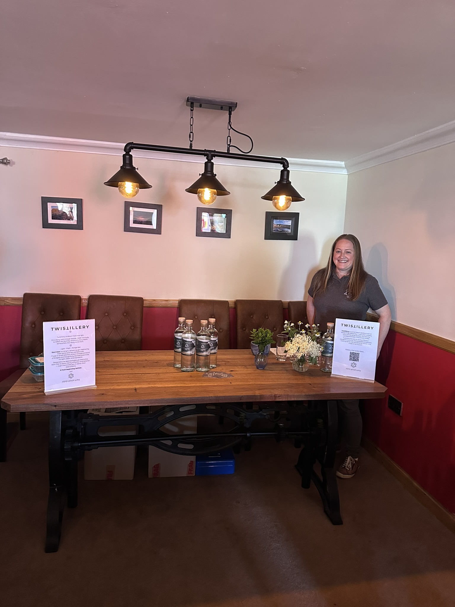 gin tasting set up